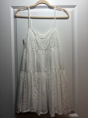 American Eagle Outfitters White Eyelet Mini Dress